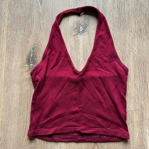 Cropped halter tank